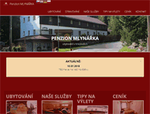 Tablet Screenshot of penzionmlynarka.cz